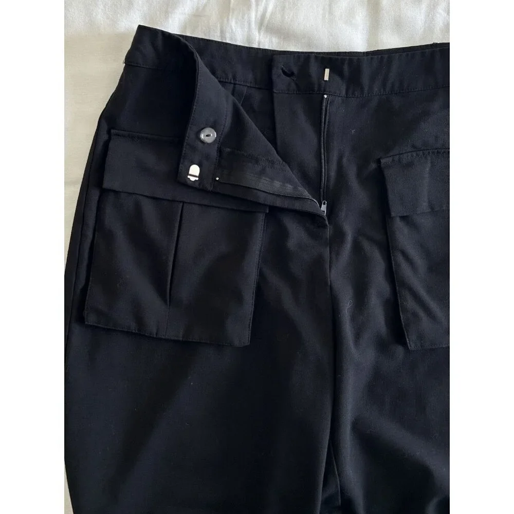 ALO YOGA Womens Black Wide Leg Cargo Trouser Pants Size XXS See Measurmnt Photo